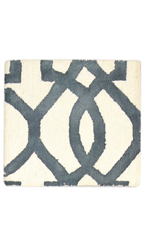 Modern Hand Tufted Wool Ivory 2' x 2' Rug