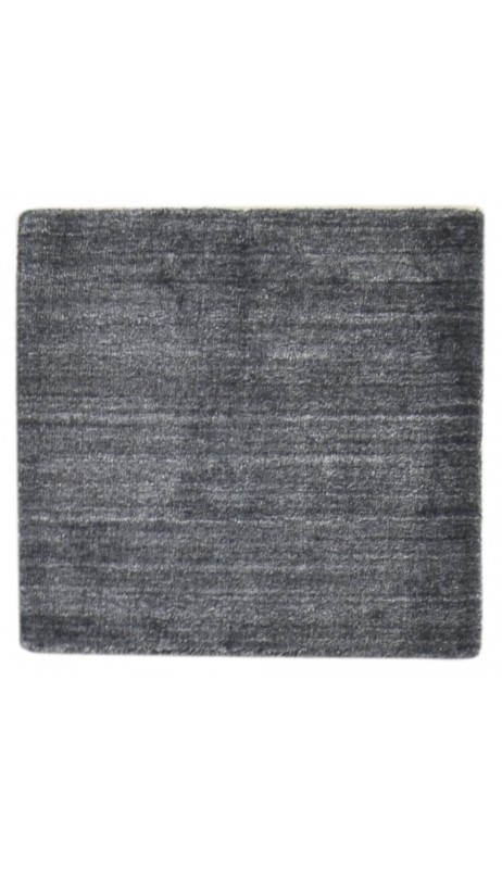 Modern Handloom Wool Charcoal 2' x 2' Rug
