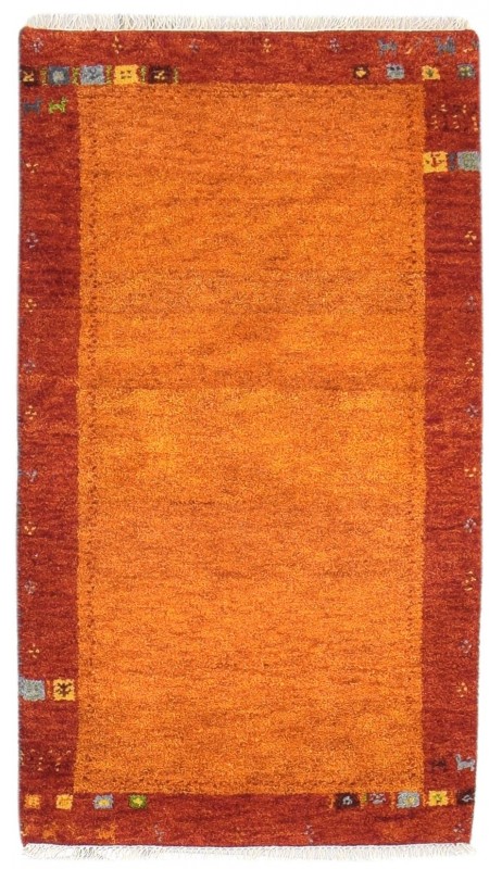 Traditional-Persian/Oriental Hand Knotted Wool Orange 2'6 x 5' Rug