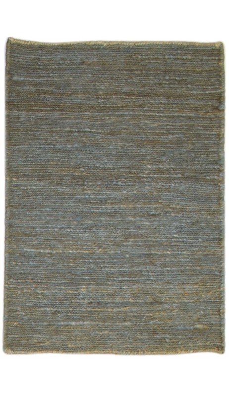 Modern Hand Knotted Jute Grey 2' x 3' Rug