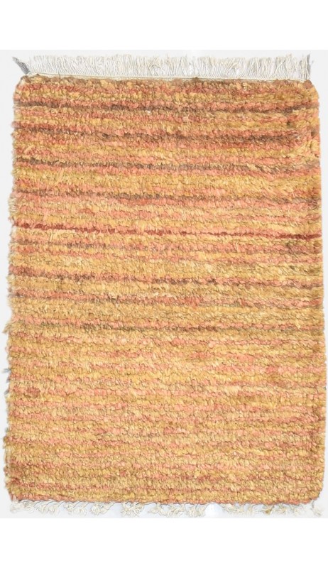 Modern Hand Knotted Jute Gold 2' x 3' Rug