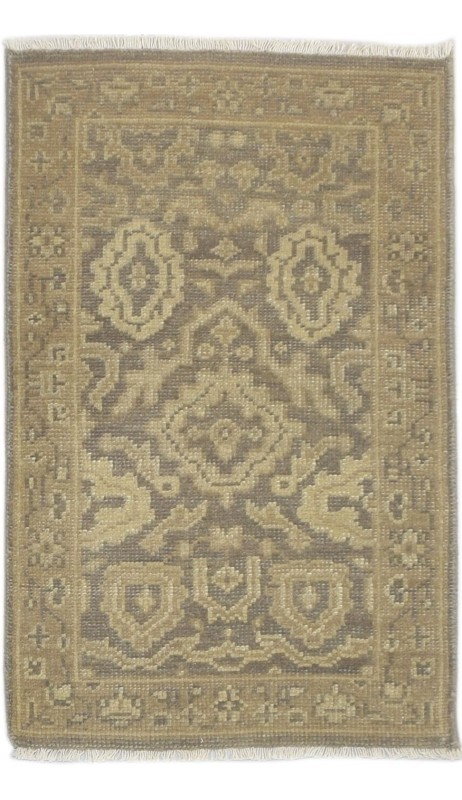 Traditional-Persian/Oriental Hand Knotted Wool Brown 2' x 3' Rug