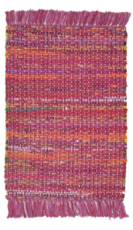 Modern Hand Woven Wool / Nylon Blend Pink 2' x 3' Rug