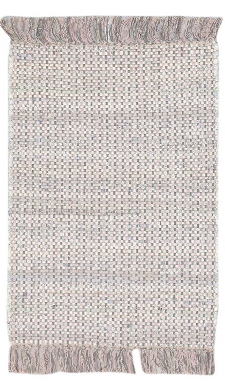 Modern Hand Woven Wool / Nylon Blend Cream 2' x 3' Rug