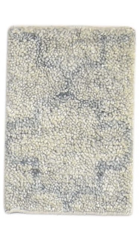 Shag Hand Knotted Wool Green 1' x 2' Rug