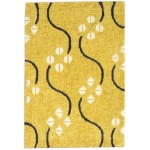 Modern Hand Tufted Wool Gold 2' x 3' Rug