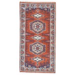 Traditional-Persian/Oriental Hand Knotted Wool Rust 2' x 4' Rug