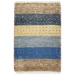Traditional-Persian/Oriental Hand Knotted Wool Sand 1' x 2' Rug