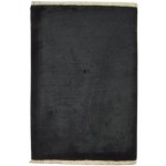 Modern Hand Knotted Silk (Silkette) Charcoal 2' x 3' Rug