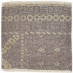 Traditional-Persian/Oriental Hand Knotted Wool Silk Blend Chocolate 1' x 2' Rug