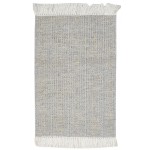 Modern Hand Woven Wool / Nylon Blend Grey 2' x 3' Rug