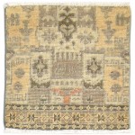 Traditional-Persian/Oriental Hand Knotted Wool Brown 2' x 2' Rug