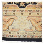 Traditional-Persian/Oriental Hand Knotted Wool Black 2' x 2' Rug