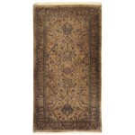 Traditional-Persian/Oriental Hand Knotted Wool Brown 2' x 4' Rug
