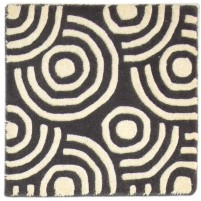 Modern Hand Tufted Wool Charcoal 2' x 2' Rug