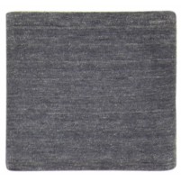 Modern Hand Knotted Wool / Silk (Silkette) Charcoal 2' x 2' Rug