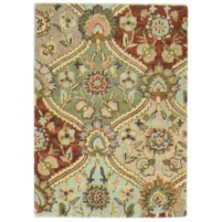 Traditional-Persian/Oriental Hand Tufted Wool Green 2' x 3' Rug