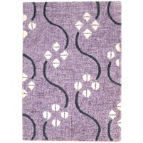 Modern Hand Tufted Wool Purple 2' x 3' Rug