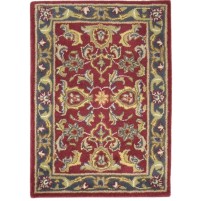 Traditional-Persian/Oriental Hand Tufted Wool Red 2' x 3' Rug