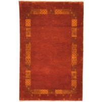 Traditional-Persian/Oriental Hand Knotted Wool Rust 3' x 4' Rug