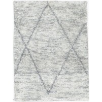 Modern Hand Knotted Wool Silk Blend Grey 2' x 3' Rug
