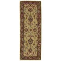 Traditional-Persian/Oriental Hand Tufted Wool Beige 2' x 6' Rug