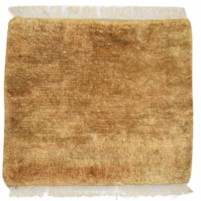 Modern Hand Knotted Jute Gold 2' x 2' Rug