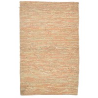 Modern Hand Woven Leather Cowhide Rust 2'6 x 4' Rug