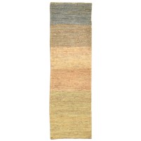 Modern Hand Knotted Jute Colorful 2' x 6' Rug