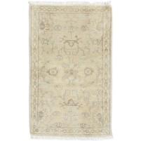 Traditional-Persian/Oriental Hand Knotted Wool Beige 2' x 4' Rug