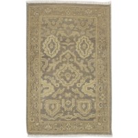 Traditional-Persian/Oriental Hand Knotted Wool Brown 2' x 3' Rug