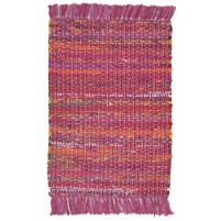Modern Hand Woven Wool / Nylon Blend Pink 2' x 3' Rug