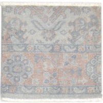 Traditional-Persian/Oriental Hand Knotted Wool Blue 2' x 2' Rug