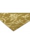 Modern Hand Knotted Wool / Silk (Silkette) Gold 2' x 2' Rug