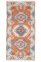 Traditional-Persian/Oriental Hand Knotted Wool Orange 2' x 4' Rug