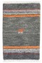 Traditional-Persian/Oriental Hand Knotted Wool Dark Grey 1' x 2' Rug