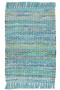 Modern Hand Woven Wool / Nylon Blend Blue 2' x 3' Rug